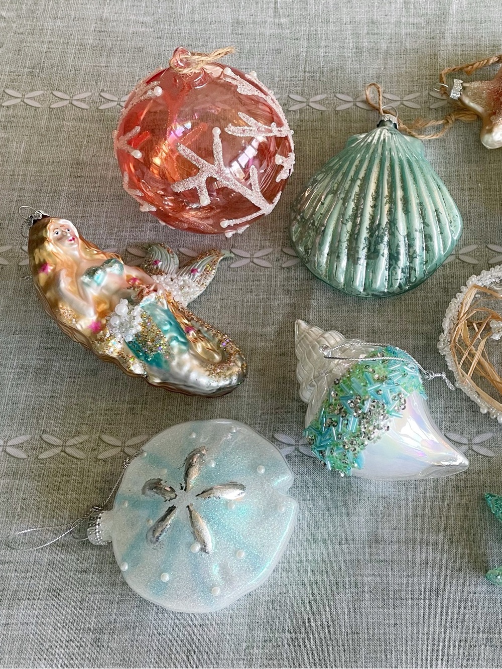 Coastal Glass Holiday Ornament Set - Picture 2 of 3